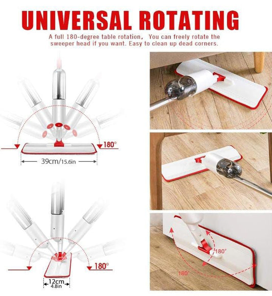Universal Rotating Flat Mop – Easy Reach Cleaning Tool